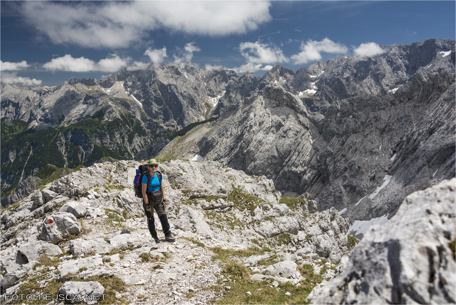 wschodnia grań szlak na Alpspitze Alpy Bawarskie