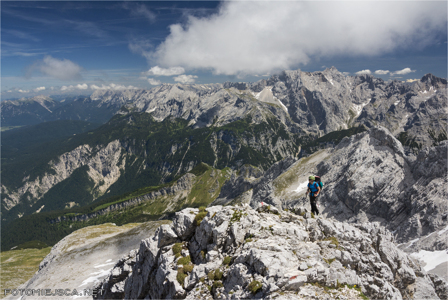 wschodnia grań szlak na Alpspitze Alpy Bawarskie