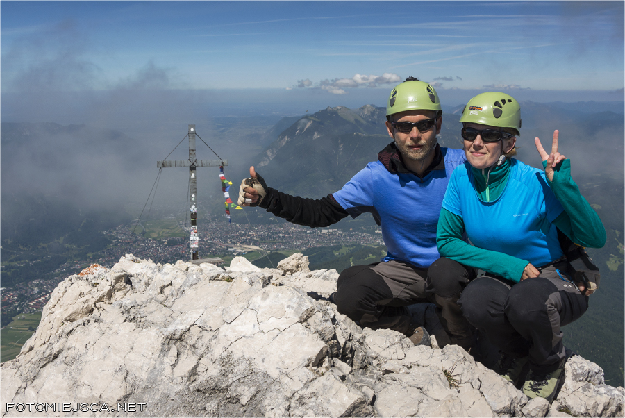 krzyż na szczycie Alpspitze Alpy Bawarskie