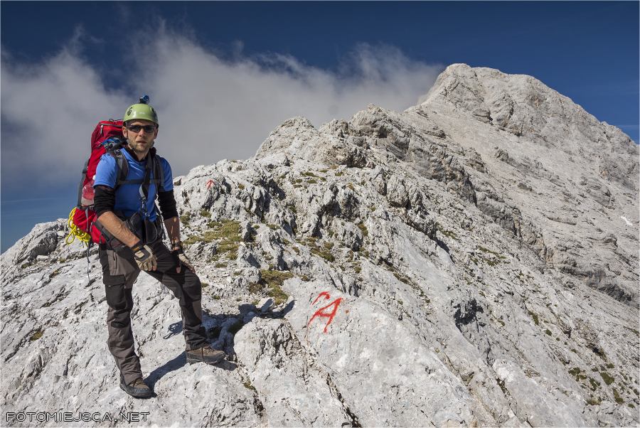 przełęcz Grießkarscharte Jubiläumsgrat Grań Jubileuszowa z Alpspitze na Zugspitze Alpy Bawarskie