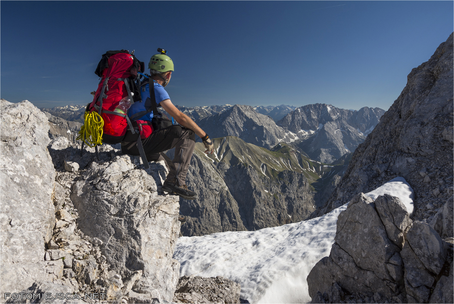 Jubiläumsgrat Grań Jubileuszowa z Alpspitze na Zugspitze Alpy Bawarskie