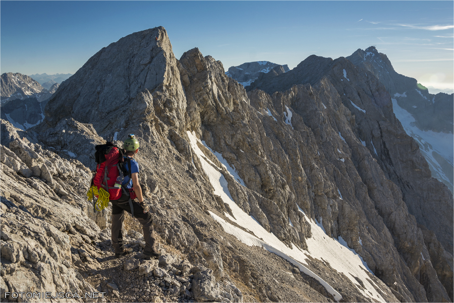 Äußeren Höllentalspitze Jubiläumsgrat Grań Jubileuszowa na Zugspitze Alpy Bawarskie