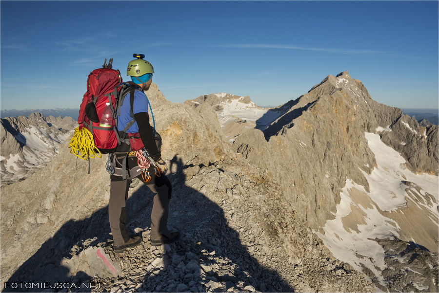 Mittlere Höllentalspitze Jubiläumsgrat Grań Jubileuszowa na Zugspitze Alpy Bawarskie