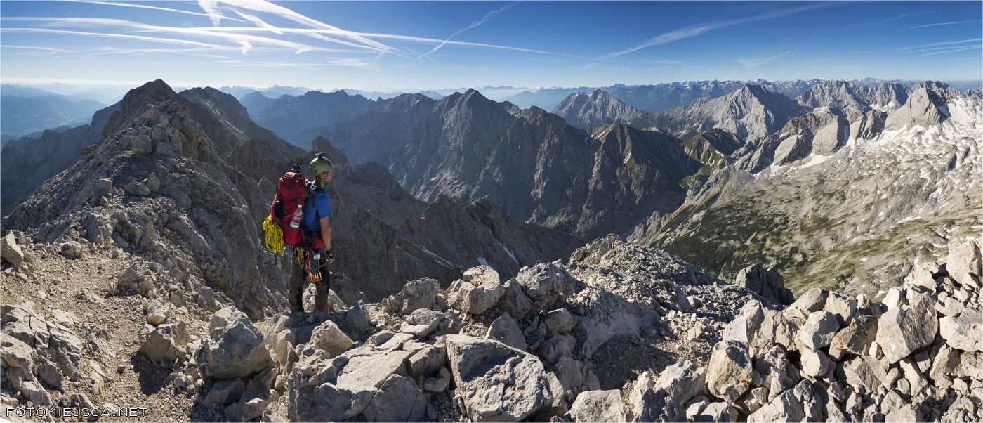 Innere Höllentalspitze Jubiläumsgrat Grań Jubileuszowa na Zugspitze Alpy Bawarskie