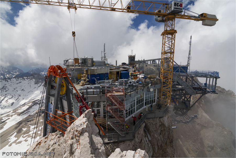 widok z Zugspitze Jubiläumsgrat Grań Jubileuszowa Alpy Bawarskie