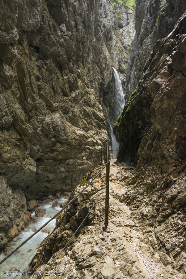 Höllentalklamm Dolina Höllental Alpy Bawarskie