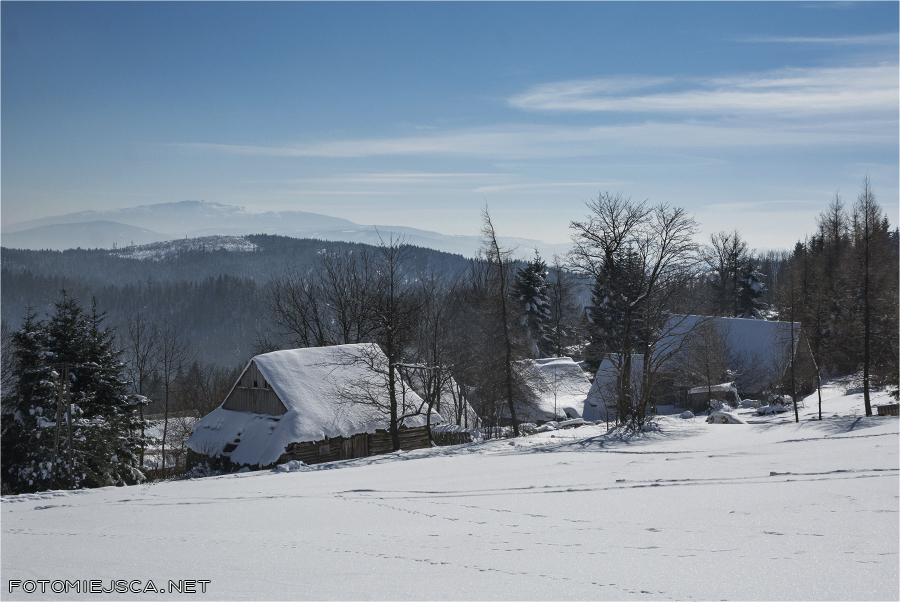 Babia Góra Potrójna Beskid Mały skitury zima w górach
