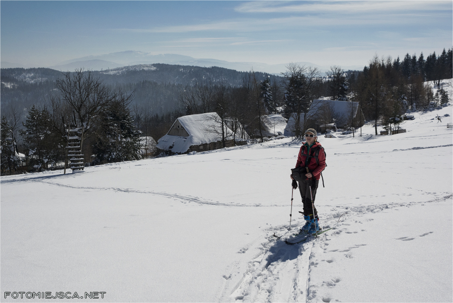 Babia Góra Potrójna Beskid Mały skitury zima w górach