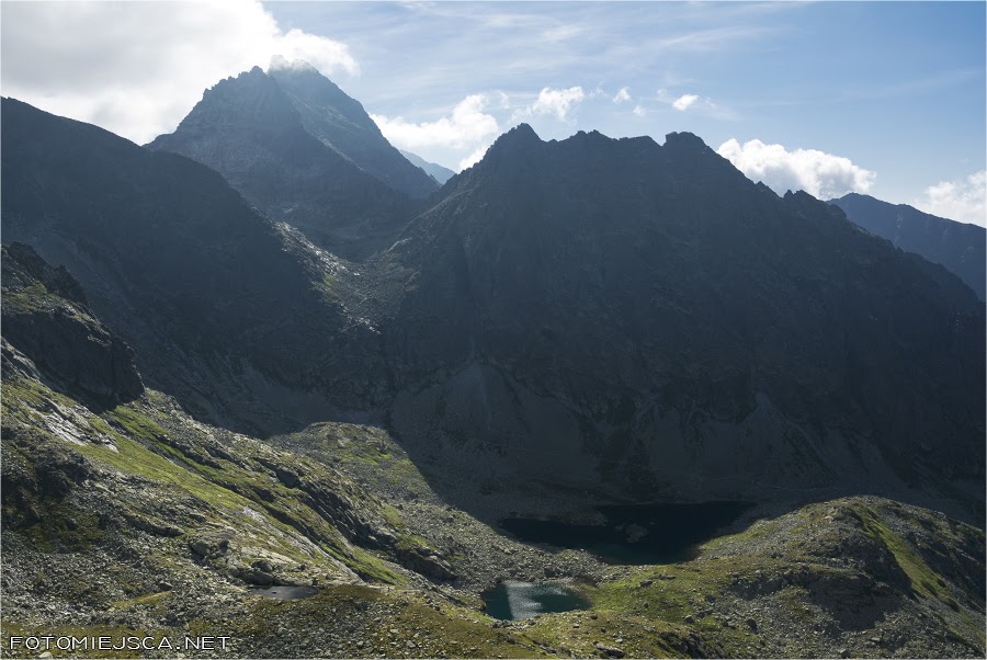 Ciężki Szczyt Wysoka Popradzka Kopa Żabia Dolina widok z Wołowca Mięguszowieckiego Tatry Wysokie Słowackie