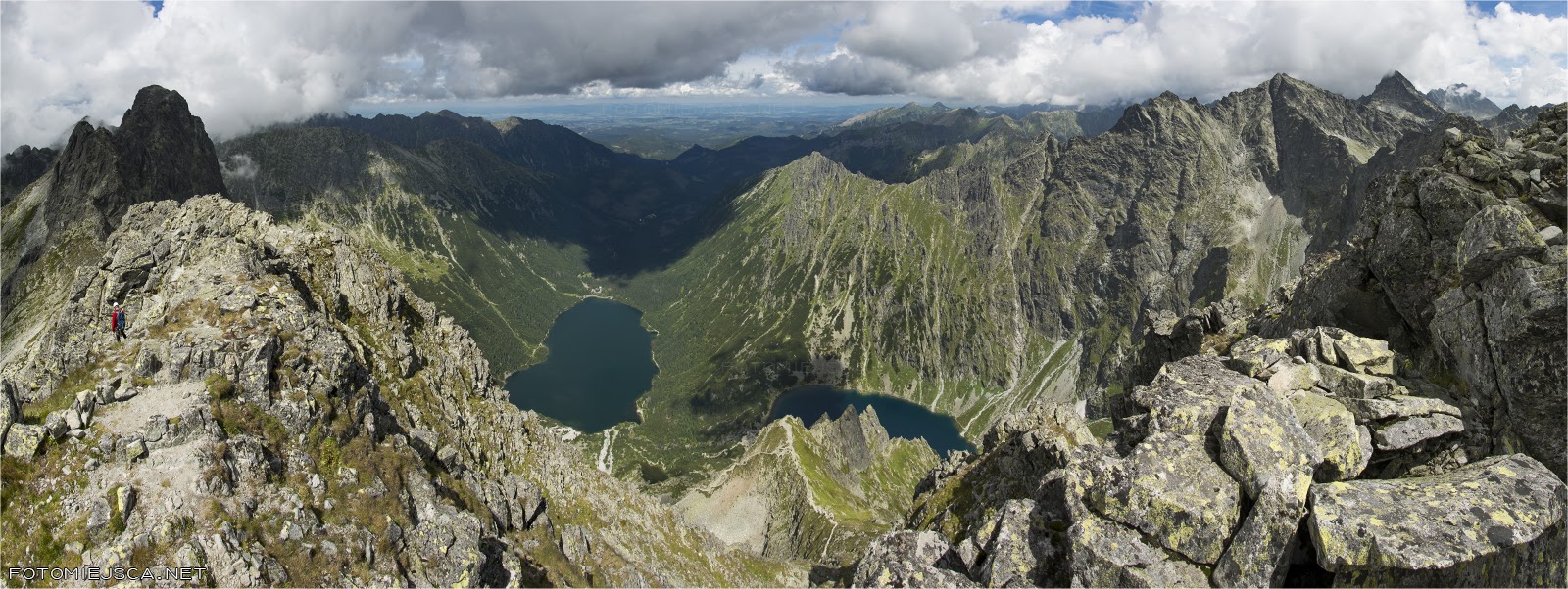 panorama z Mięgusza Czarnego na stronę polską Tatry Wysokie Słowackie