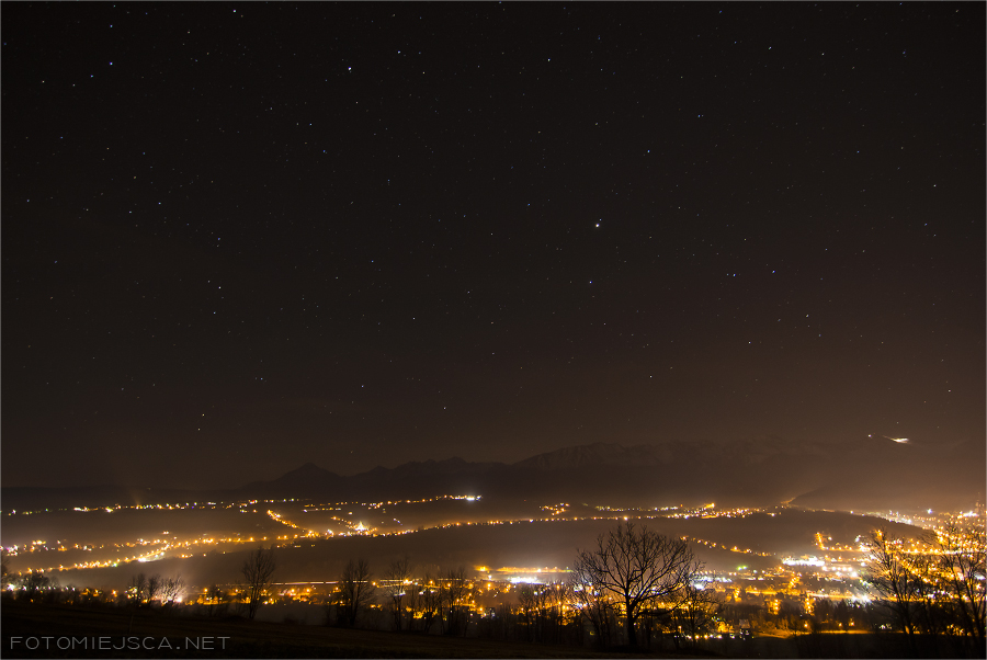 Zakopane nocą Gubałówka Ząb