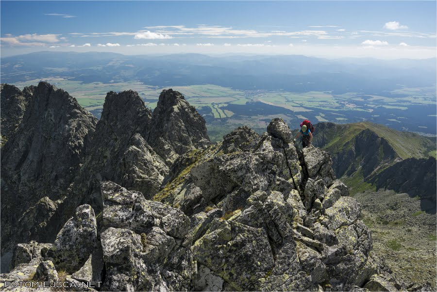 Wejście na Pośrednie Solisko Grań Soliska Tatry Wysokie