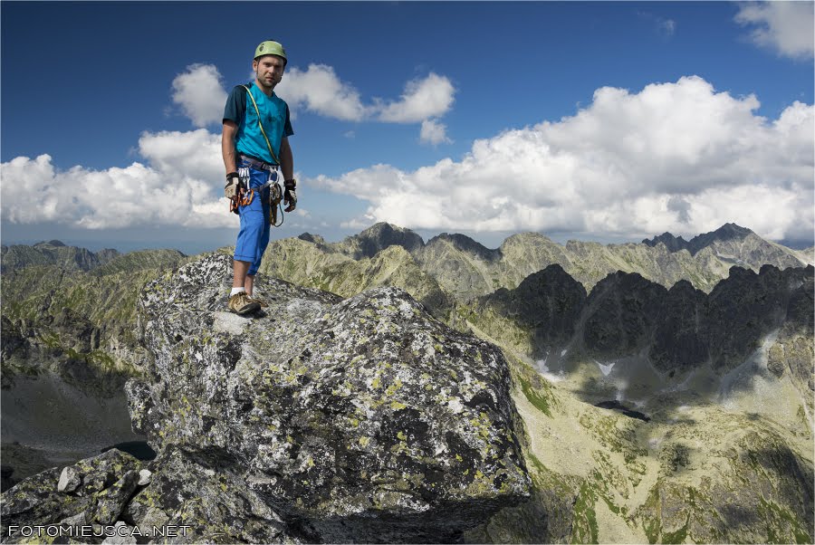 Wielkie Solisko Kowadło widok na Grań Baszt Mięguszy Rysy Grań Soliska Tatry Wysokie