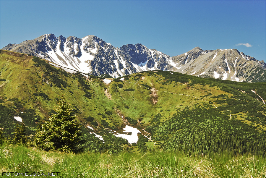 Przełęcz Zabrat Rohacze Trzy Kopy Tatry Zachodnie
