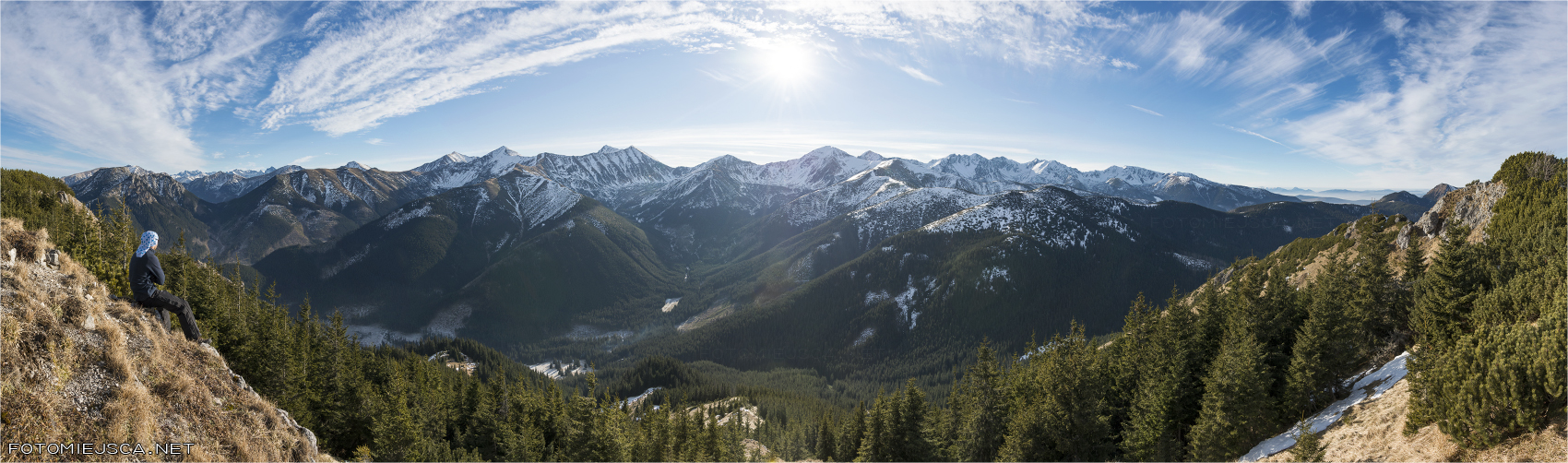 Panorama z Bobrowca Tatry Zachodnie